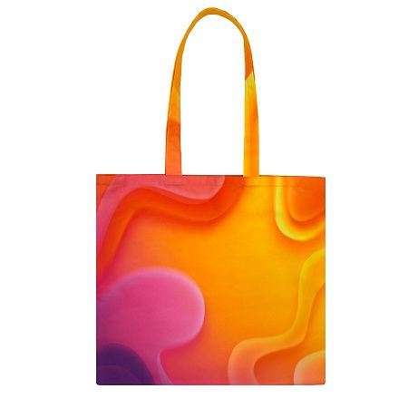 Сумка для покупок Бэгис с полноцветной печатью, длина ручек 50 см