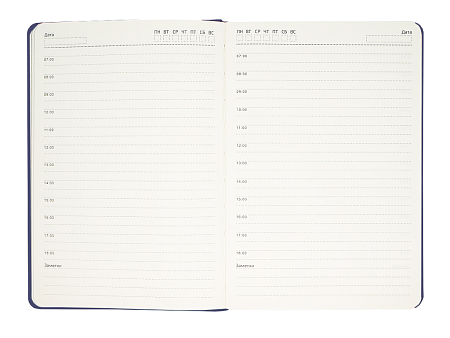 Ежедневник Flexy Nuba B6, темно-синий, недатированный, в гибкой обложке