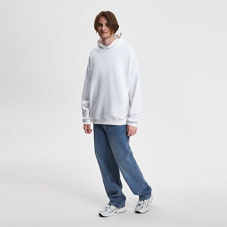 Худи оверсайз унисекс Фьюжн (Fusion), белый