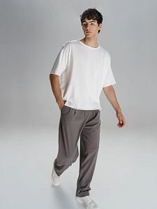 Футболка оверсайз унисекс Vozduh, молочно-белая под нанесение