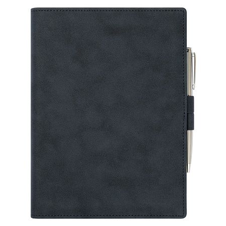 Ежедневник-портфолио Клип (Clip NEO) недатированный в подарочной коробке, черный (в комплекте ручка Tesoro серебро)
