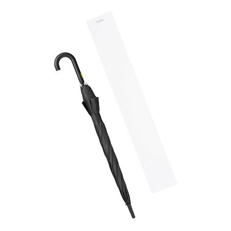 Зонт-трость Квантум (Quantum), черный/салатовый