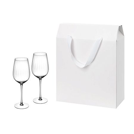 Подарочный набор 2 бокала для вина Бланш (Blanche) в большом подарочном пакете