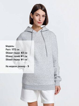 Худи унисекс Phoenix, серый меланж, размер XS