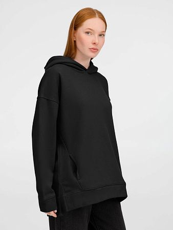 Худи оверсайз унисекс Tolla, черное, размер XS/S