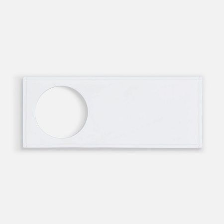 Лейбл из ПВХ с вырубкой «Круг», белый
