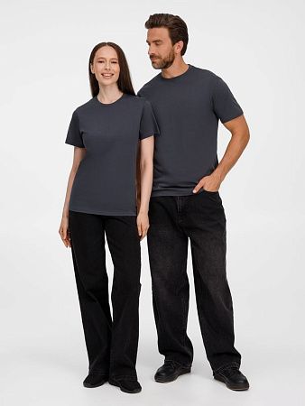 Футболка унисекс T-Bolka 180, темно-серая, размер XXL