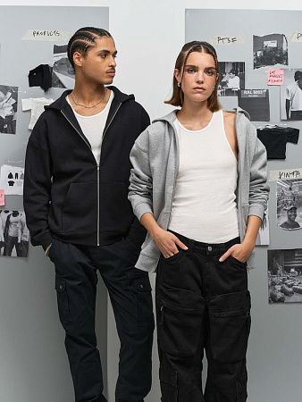 Толстовка унисекс на молнии Jelo, черная, размер XS