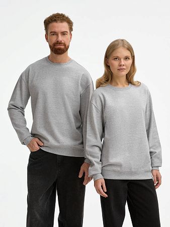 Свитшот унисекс Columbia, серый меланж, размер 5XL