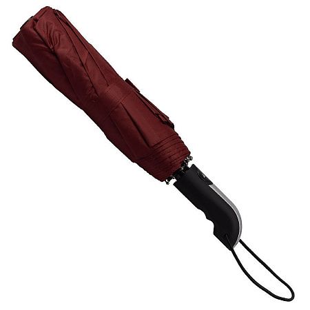 Зонт складной автоматический Forest BERGEN, диаметр 103 см, радиус 23 дюйма, 10 панелей, с UV защитой без подарочной коробки, бордовый