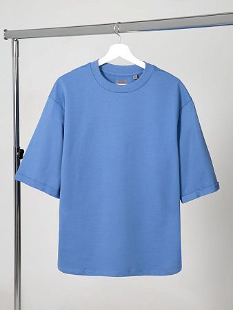 Футболка оверсайз унисекс Kosmos 2.0, синяя, размер XS/S