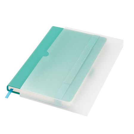 Ежедневник Альфа (Alpha) недатированный, серый/бирюзовый
