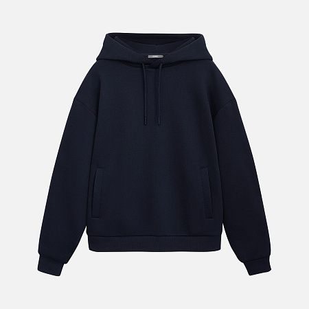 Худи релакс унисекс Баланс (Balance), с начесом, синий, размер 3XL/4XL