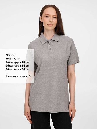 Рубашка поло унисекс Tervise, серый меланж, размер 3XL