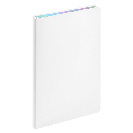 Ежедневник Гэлакси (Galaxy) недатированный, гибкая обложка, срез голограф. фольга, белый