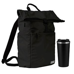Подарочный набор Палермо (Palermo), Бостон (Boston), черный (рюкзак, термокружка)