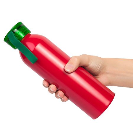 Бутылка для воды VIKING RED 650мл. Красная с зеленой крышкой 6144.02