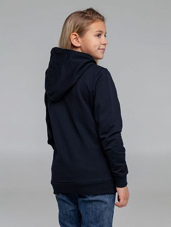 Толстовка с капюшоном детская Kirenga Kids, темно-синяя, размер 12 лет (142-152 см)