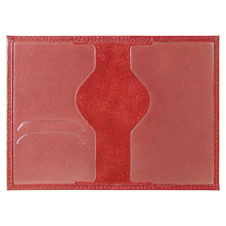 Обложка для автодокументов Leather Sky Flotter Sun из натуральной кожи, красная 4060С