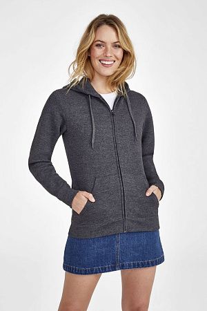 Толстовка женская на молнии с капюшоном Seven Women, красная, размер S