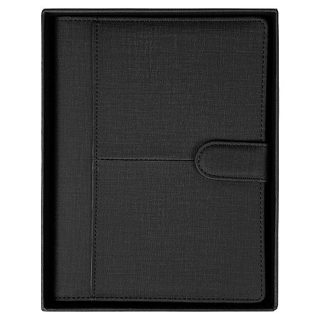 Ежедневник в суперобложке Country Business Canvas A5+, в подарочной коробке , черный, недатированный, с магнитным клапаном, в твердой обложке c поролоном