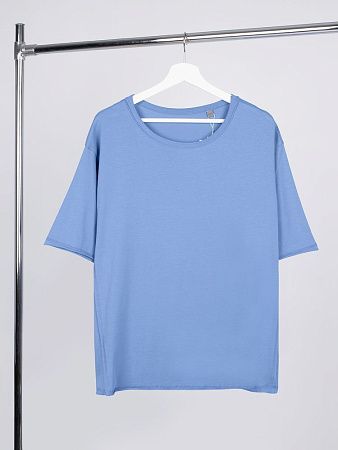 Футболка оверсайз унисекс Vozduh, синяя, размер XL/2XL