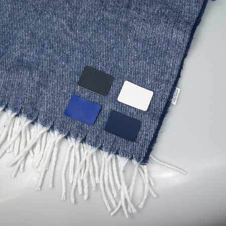 Шеврон Rectangle Latte Soft touch размер 50*70 мм, темно-синий, со скругленными углами