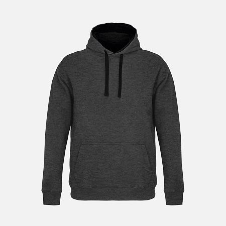 Худи унисекс Cameron, черный меланж с черным, размер XL