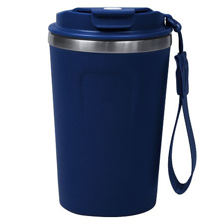 Термокружка Zencup вакуумная, стальная, 380 мл, темно-синяя
