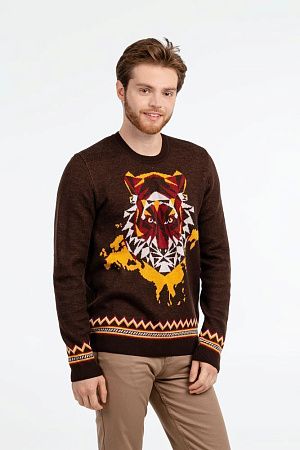 Джемпер Totem Tiger, коричневый, размер XL