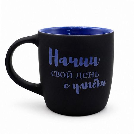 Кружка Spring, софт-тач, синяя