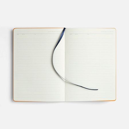 Ежедневник Doppio, недатированный, синий с оранжевым