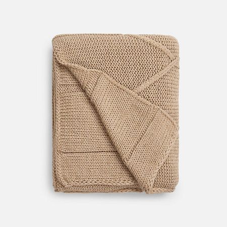 Плед Curve Verve, бежевый меланж