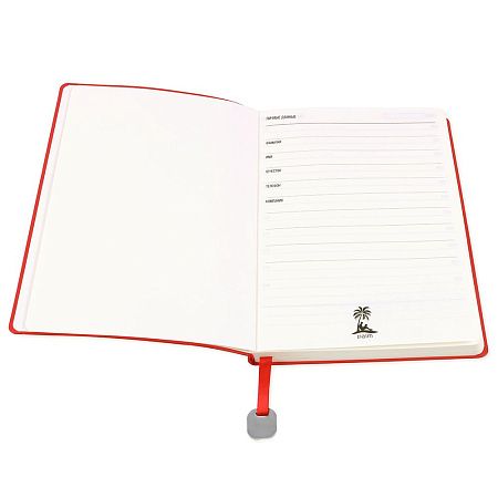 Ежедневник A5 недатированный Farfalla в мягком переплёте, красный 