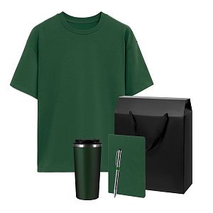 Набор с одеждой Раст (Rust) (футболка, термокружка, блокнот, ручка), зеленый 1, XS/S
