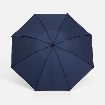 Зонт наоборот складной Futurum со светоотражающим кантом, темно-синий