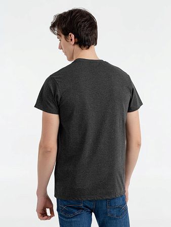 Футболка мужская Regent Fit 150, черный меланж, размер XXL