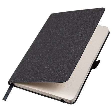 Блокнот Forest  Alfa Polo Recycled Paper А5, недатированный, в твердой обложке,  с резинкой и петлей для ручки, черный