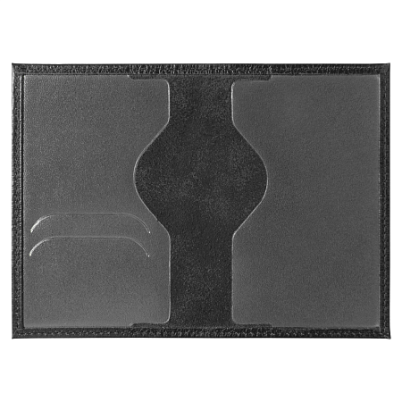 Обложка для автодокументов Leather Sky Flotter Sun из натуральной кожи, черная