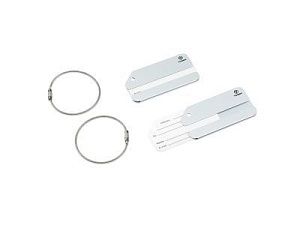 Бирка для багажа, 2 шт, цвет: серебристый