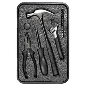 Набор инструментов Tools Baltimore черный 6 в 1 в пластиковом футляре