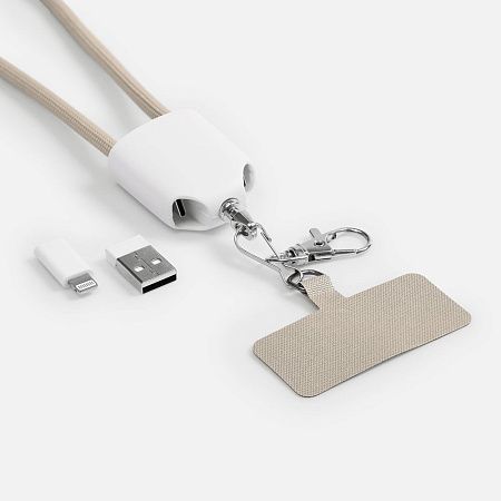 Кабель-ланьярд energyFlex Pro, серо-бежевый