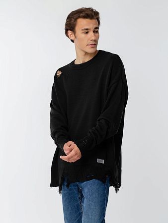 Джемпер оверсайз унисекс Grunge, черный, размер S/M