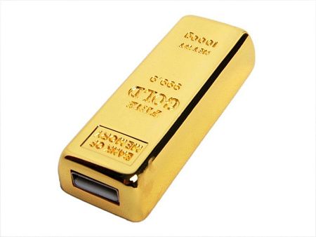 USB 3.0- флешка на 32 Гб в виде слитка золота