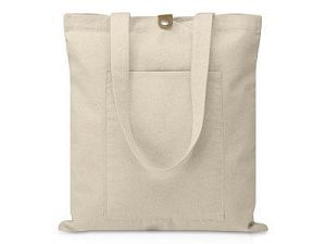 Cумка «Clip» из хлопка 340 г/м2 с застежкой из экокожи