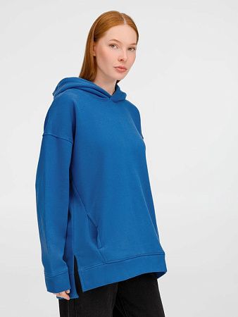 Худи оверсайз унисекс Tolla, синее (джинс), размер XS/S