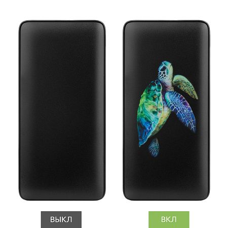 Внешний аккумулятор с цветной подсветкой Анкор Макс Плюс PD (Ancor PD Max Plus) 10000 mAh, черный