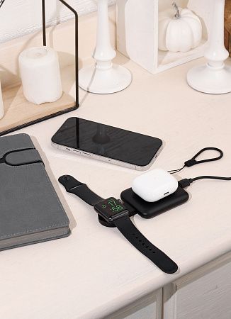 Складная беспроводная (15W) зарядная станция "I-Fold" для смартфона, часов/наушников