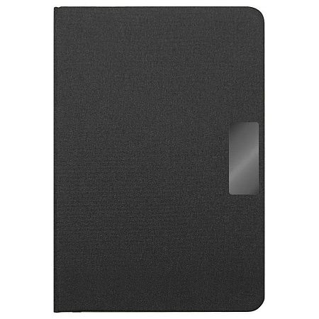 Блокнот Forest Alfa Libra Fabrique А5 с металлическим декоративным элементом, недатированный, в твердой тканевой обложке, черный