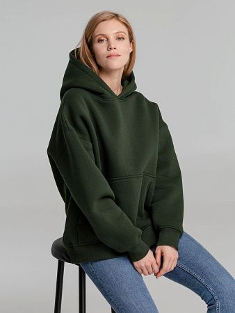 Худи Kulonga Oversize, темно-зеленый (хаки), размер XS/S